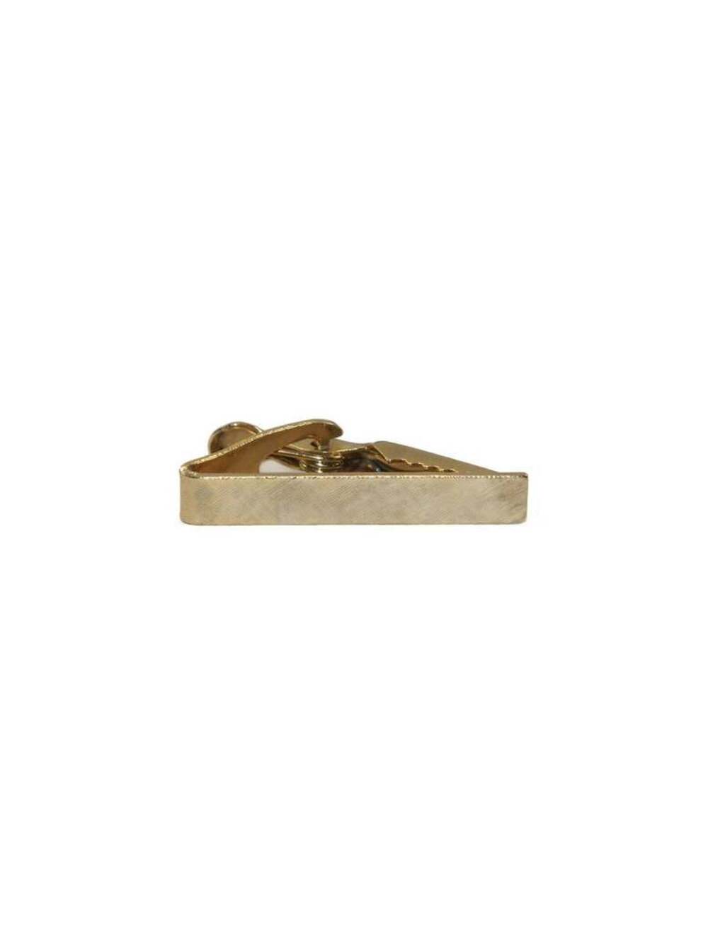 Vintage Textured Small Gold Tone Tie Clip.